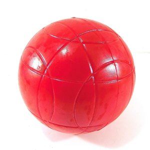 Vtg Red Bocce Ball Replacement 4" Sportcraft Rubber Composition Circle Pattern